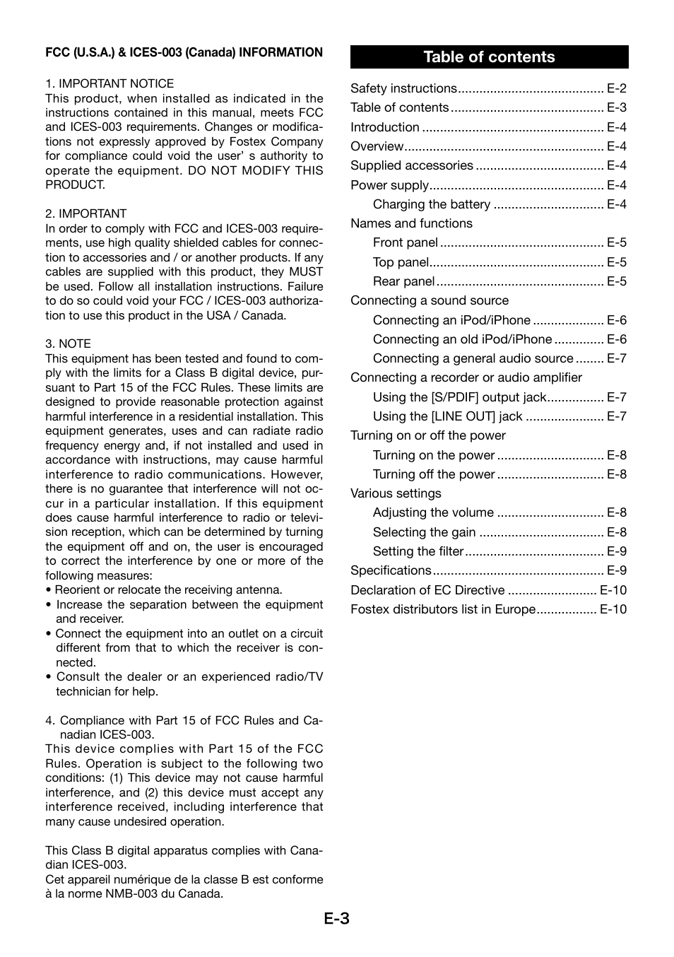 Fostex HP-P1 User Manual | Page 3 / 10