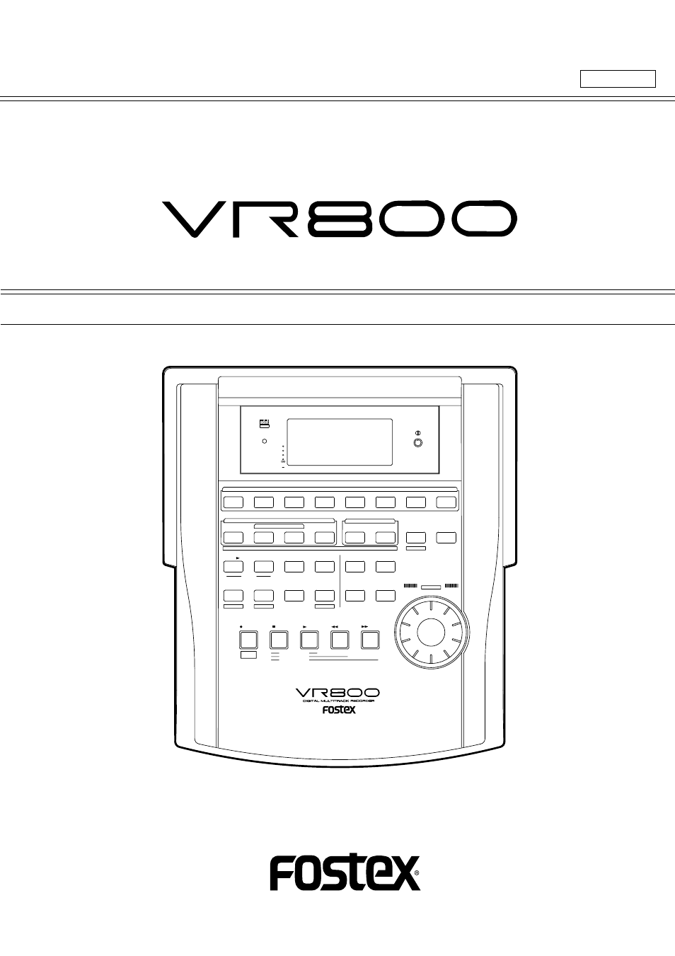 Fostex VR800 User Manual | 122 pages