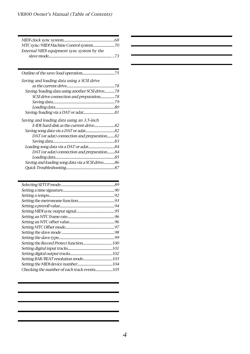 Fostex VR800 User Manual | Page 4 / 122