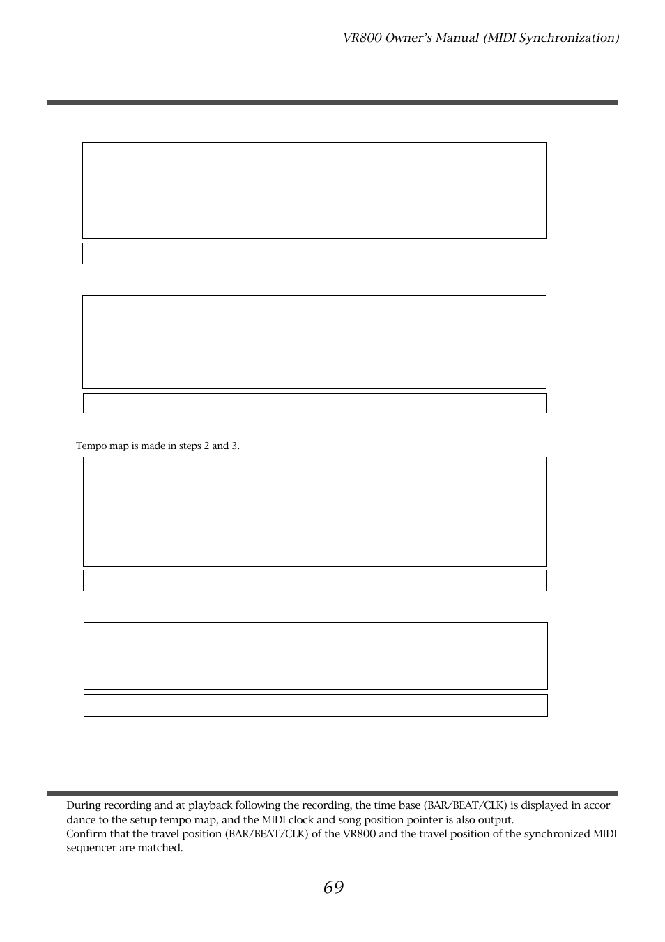 Confirming the midi clock sync | Fostex VR800 User Manual | Page 69 / 122