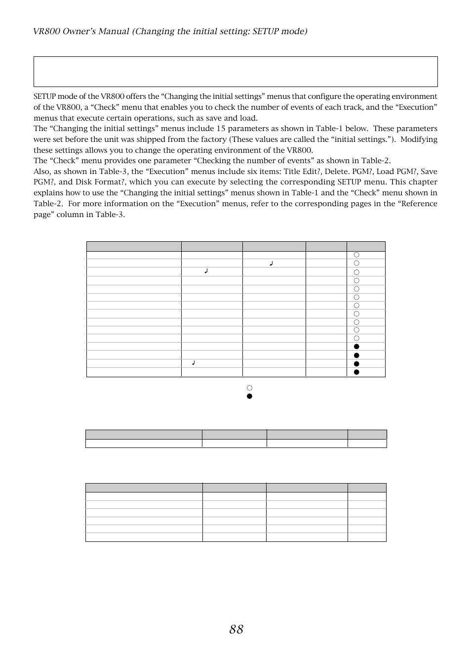 Changing the initial settings (setup mode) | Fostex VR800 User Manual | Page 88 / 122