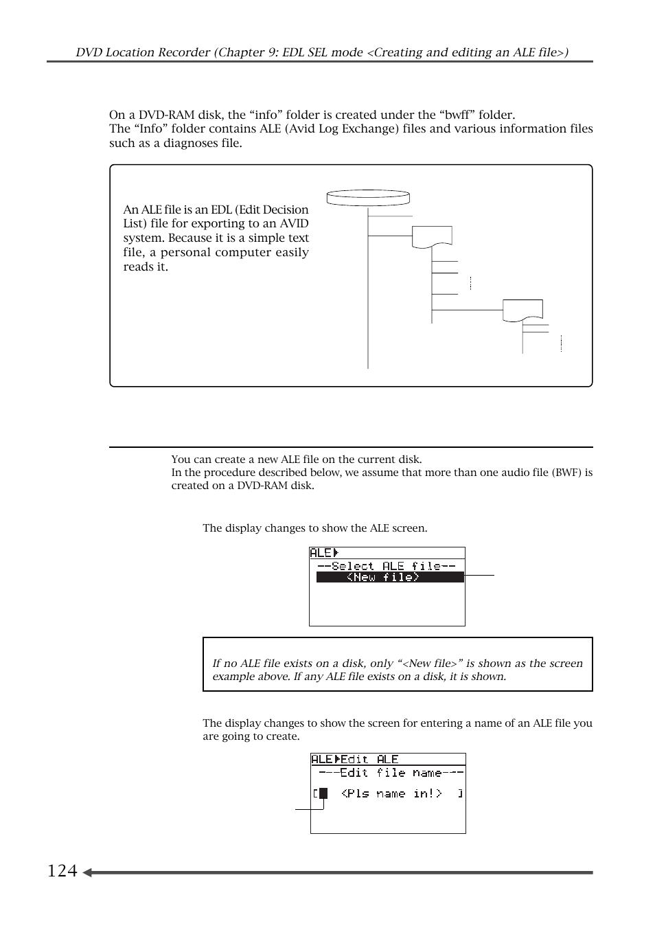 Creating a new ale file, About an ale file | Fostex PD-6 User Manual | Page 126 / 150