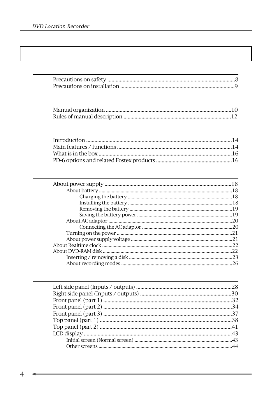 Fostex PD-6 User Manual | Page 6 / 150