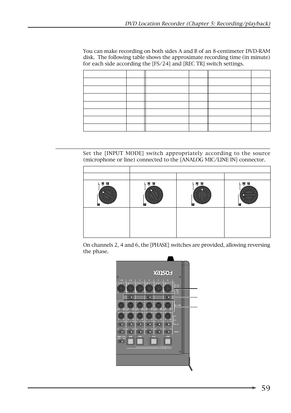 Selecting an input source | Fostex PD-6 User Manual | Page 61 / 150