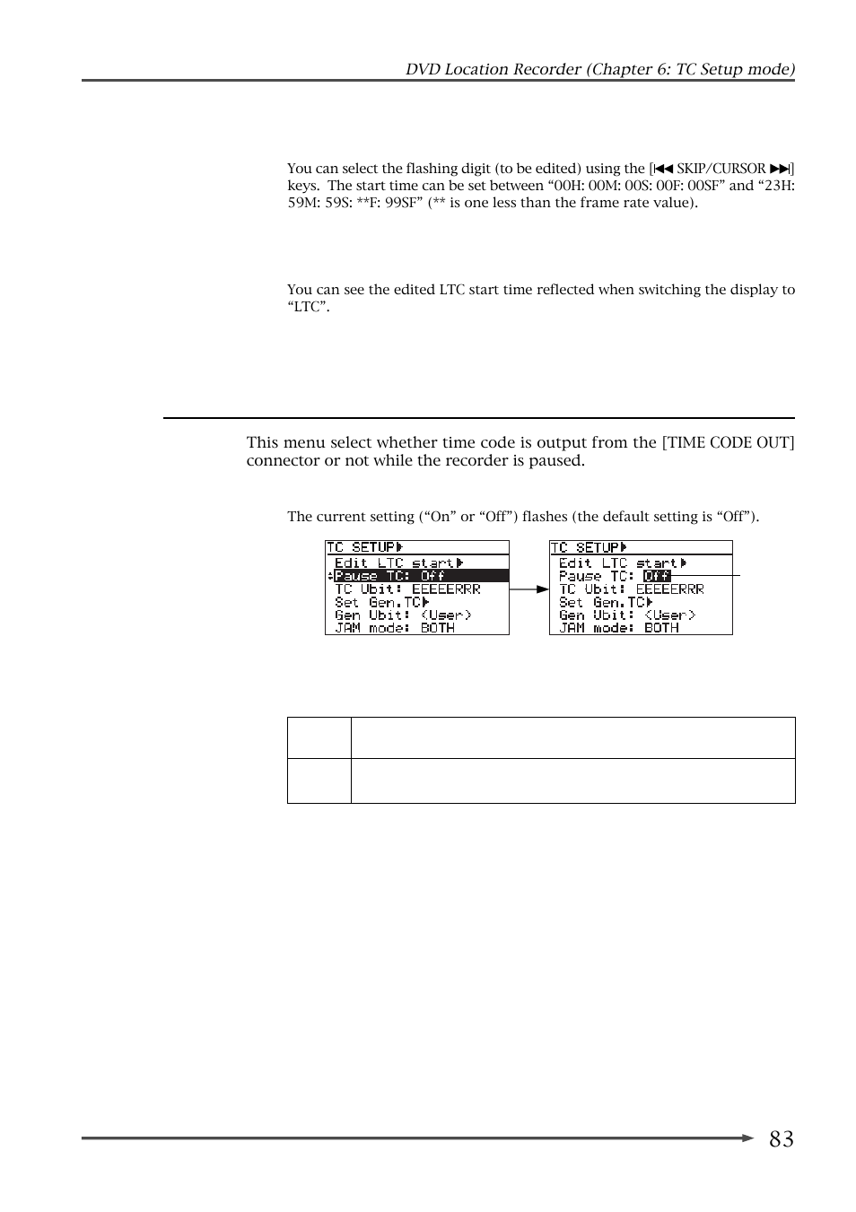 Time code output while paused | Fostex PD-6 User Manual | Page 85 / 150