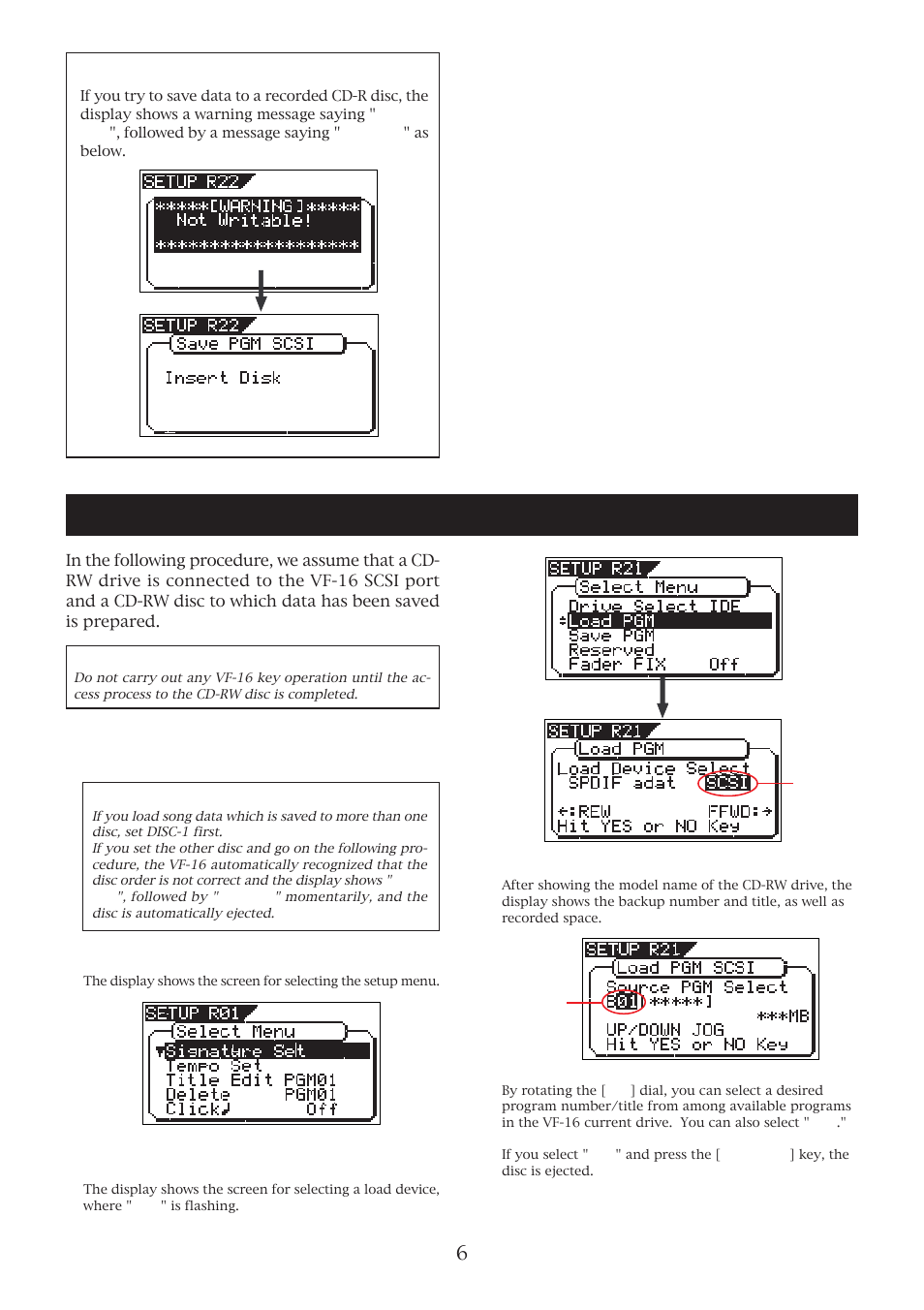 Loading data from a cd-rw drive, Hint 2 | Fostex VF-16 User Manual | Page 6 / 8
