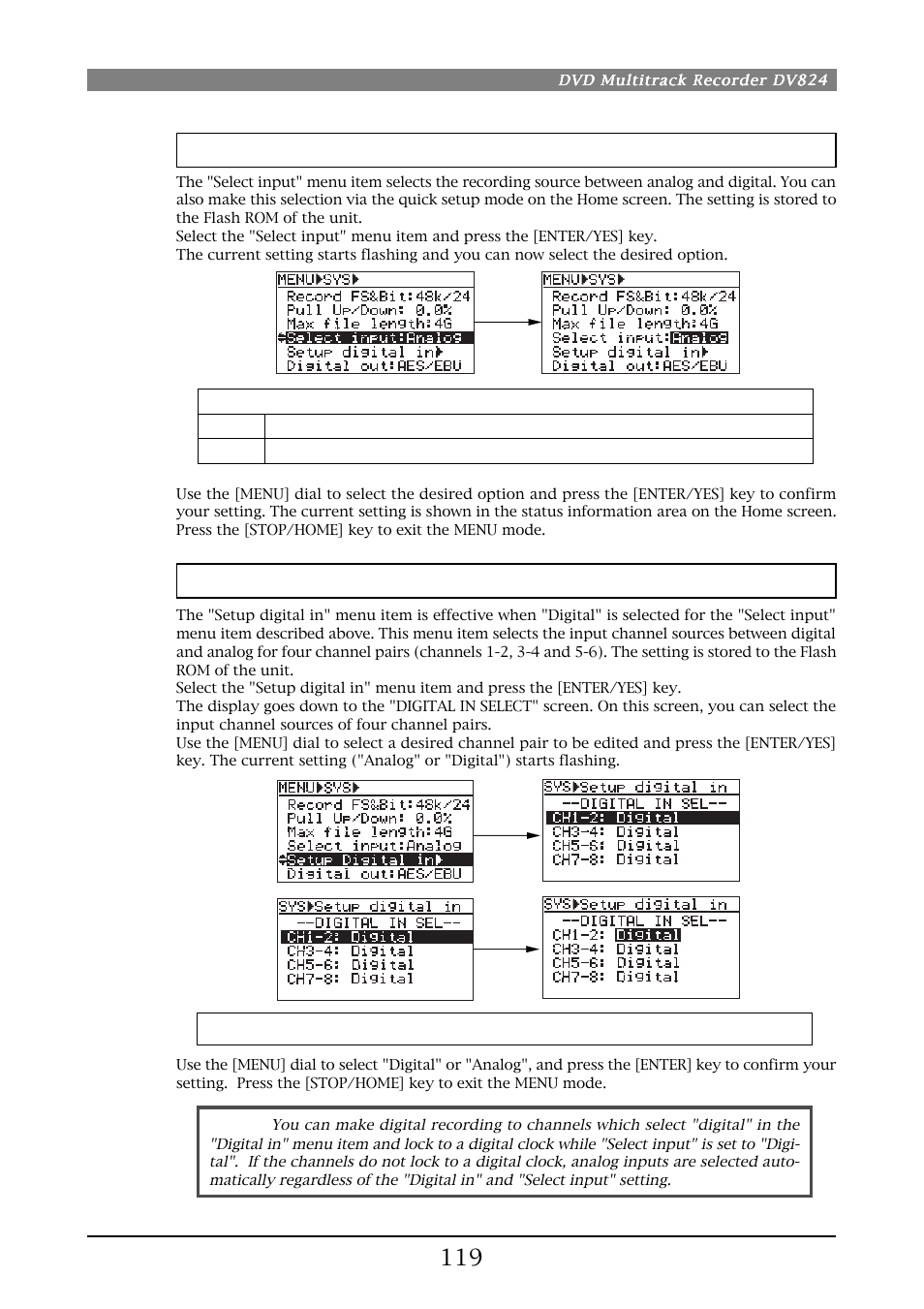 Fostex DV824 User Manual | Page 119 / 162