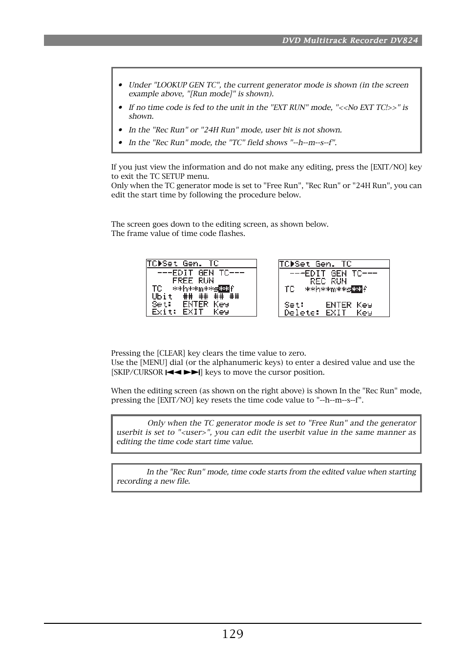 Fostex DV824 User Manual | Page 129 / 162