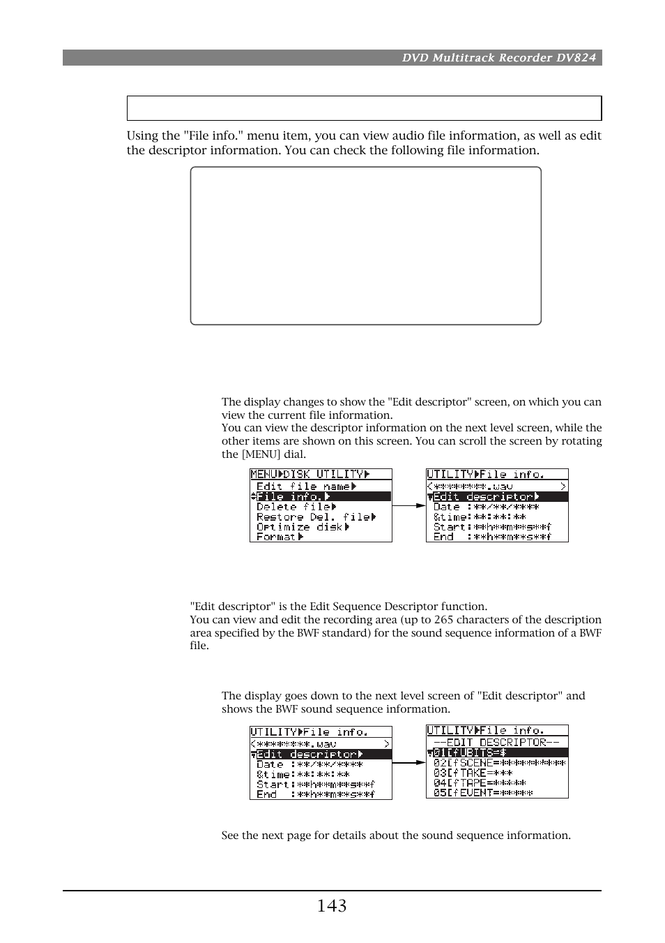 Fostex DV824 User Manual | Page 143 / 162