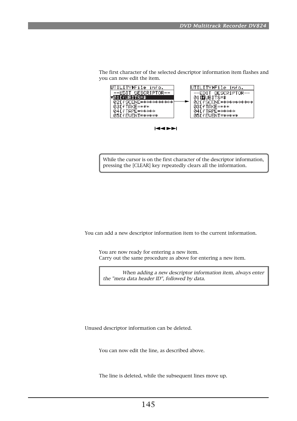 Fostex DV824 User Manual | Page 145 / 162