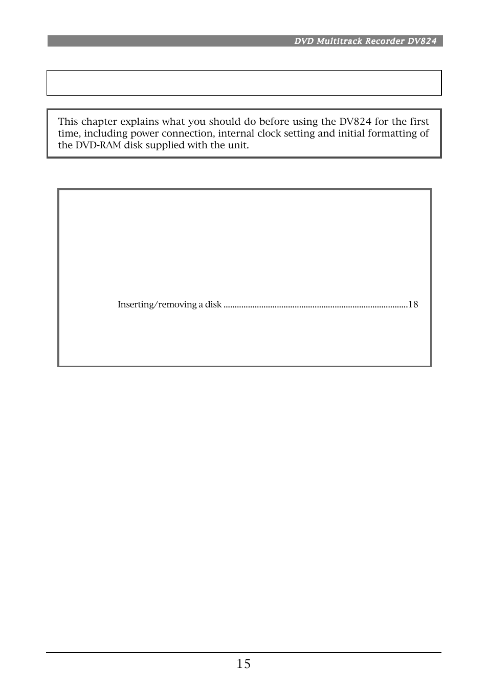 Fostex DV824 User Manual | Page 15 / 162