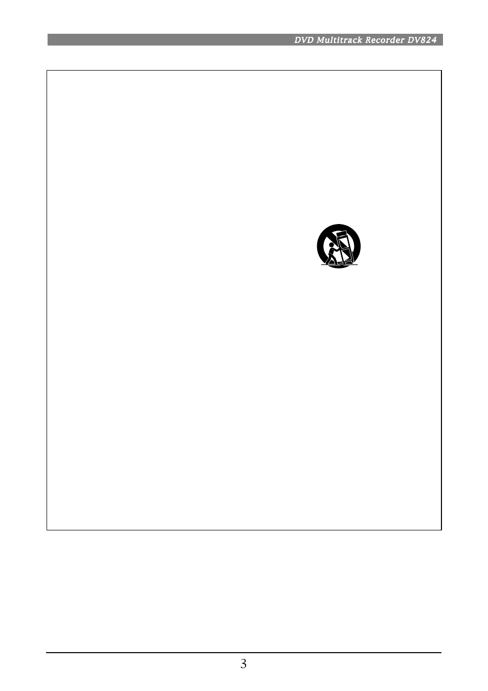 Important safety instructions | Fostex DV824 User Manual | Page 3 / 162