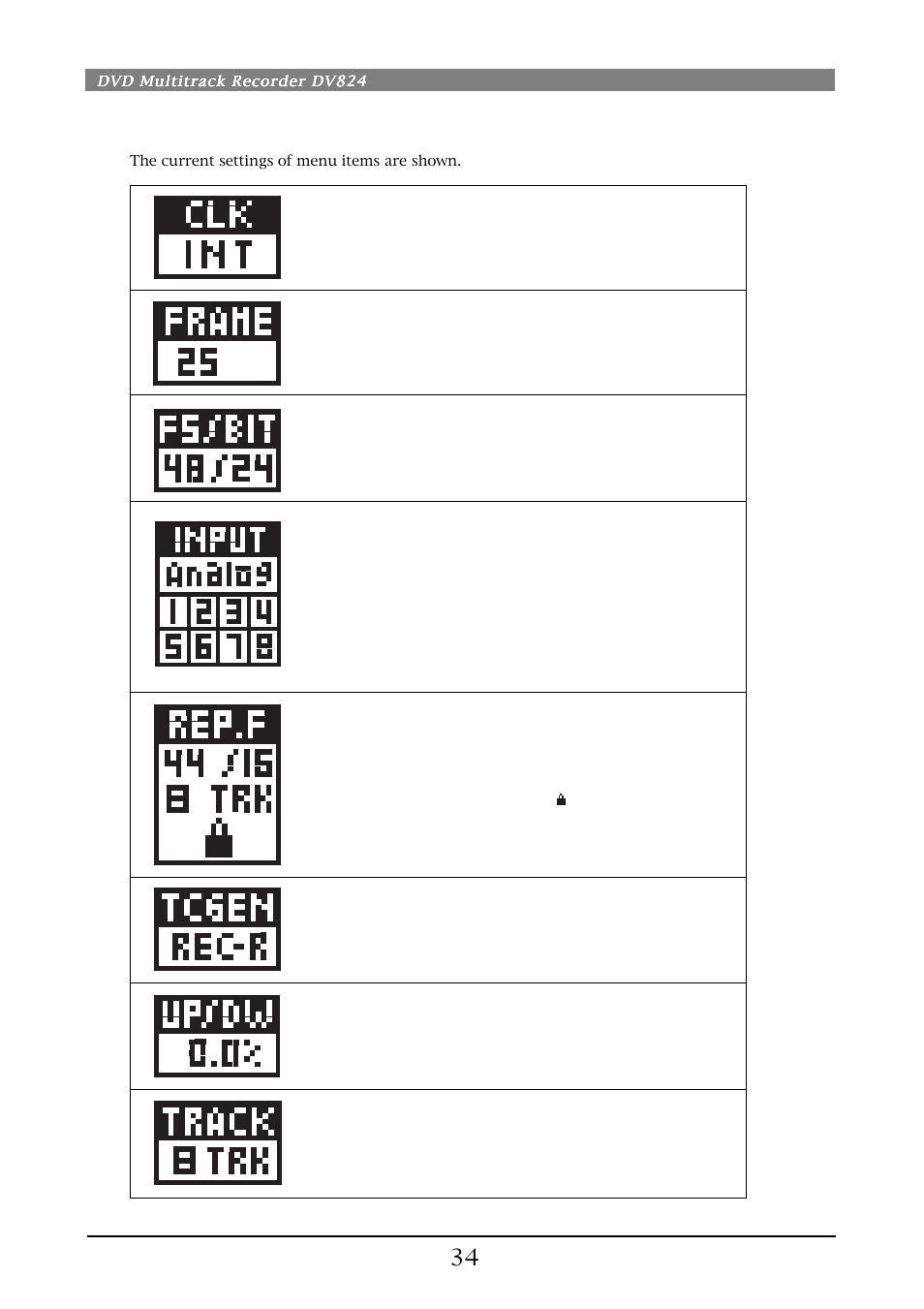 Fostex DV824 User Manual | Page 34 / 162