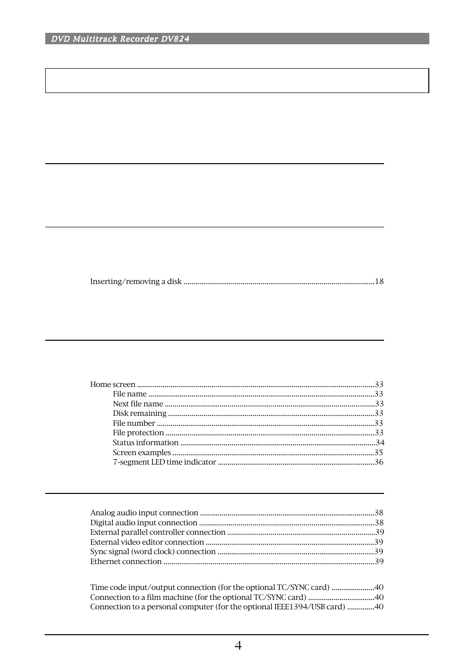 Fostex DV824 User Manual | Page 4 / 162