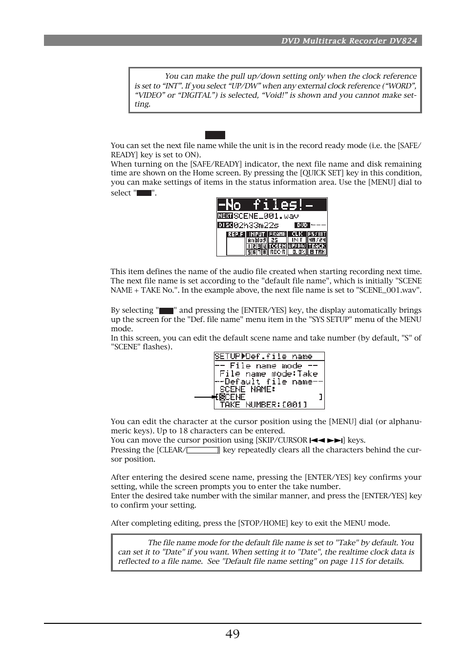 Fostex DV824 User Manual | Page 49 / 162