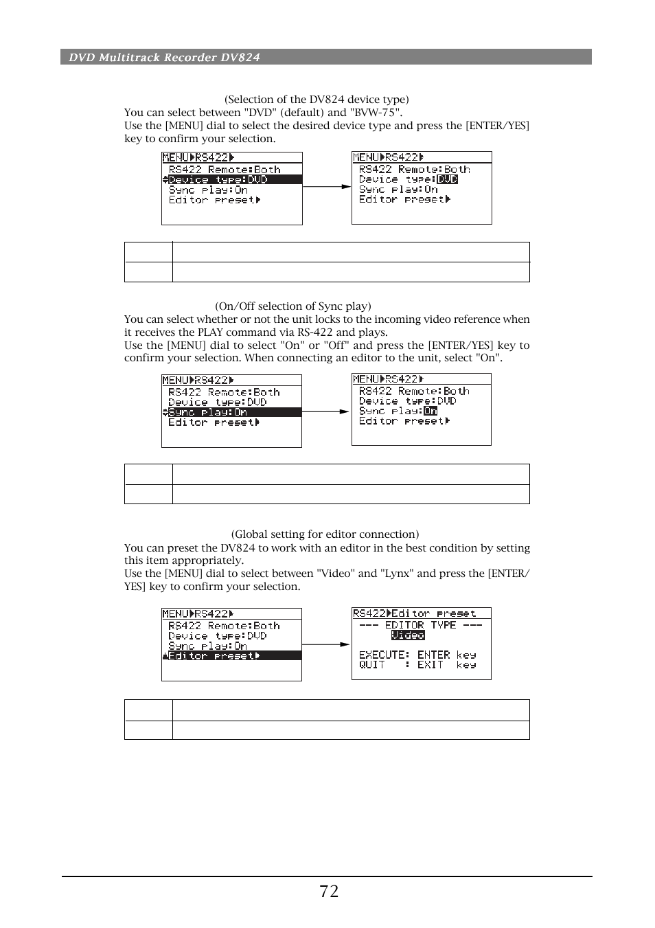 Fostex DV824 User Manual | Page 72 / 162