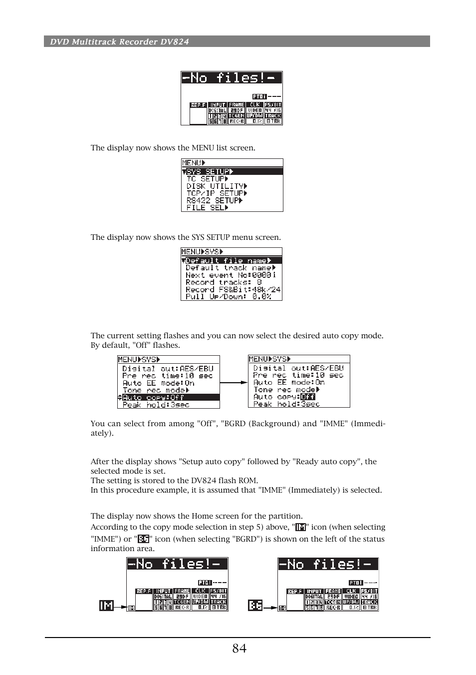 Fostex DV824 User Manual | Page 84 / 162