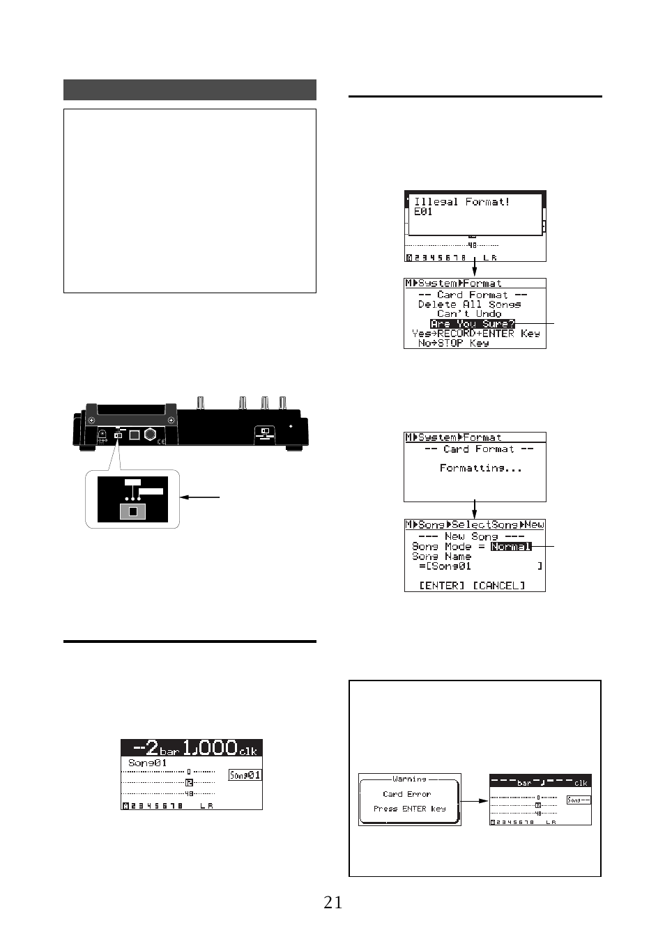 Song | Fostex MR-8MKII User Manual | Page 21 / 152