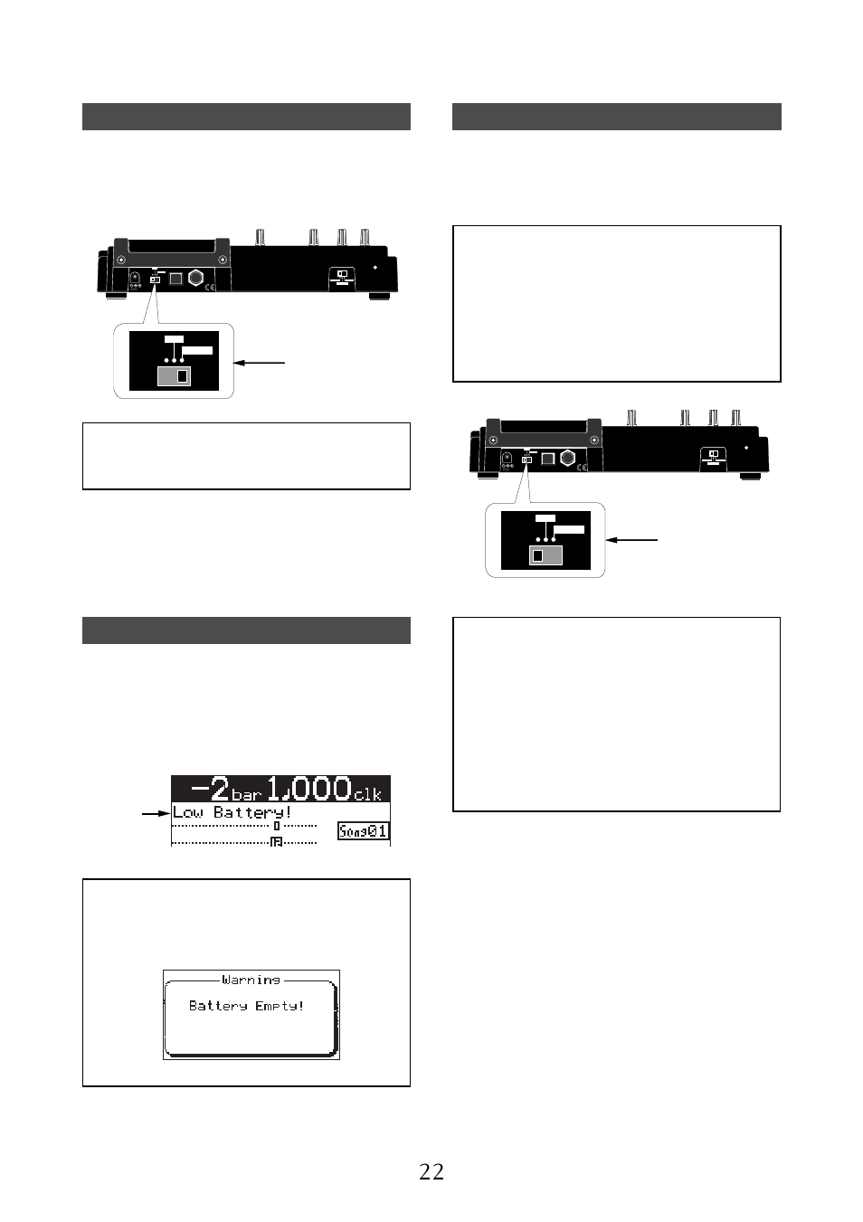 Low battery, Light, Light off | Fostex MR-8MKII User Manual | Page 22 / 152
