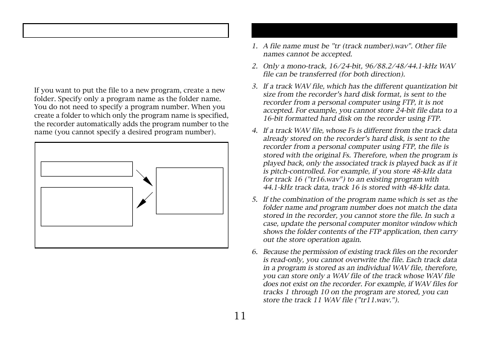 Putting files to the recorder | Fostex 8360 User Manual | Page 11 / 12