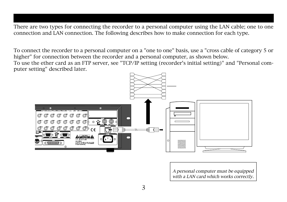 Connecting to a personal computer, One to one connection | Fostex 8360 User Manual | Page 3 / 12