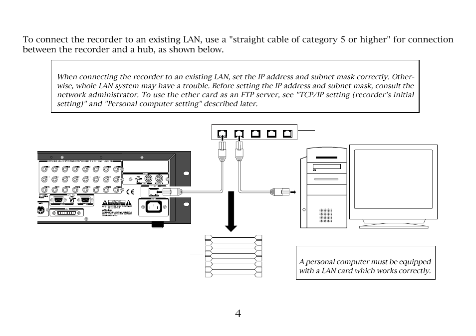 Connection to an existing lan | Fostex 8360 User Manual | Page 4 / 12