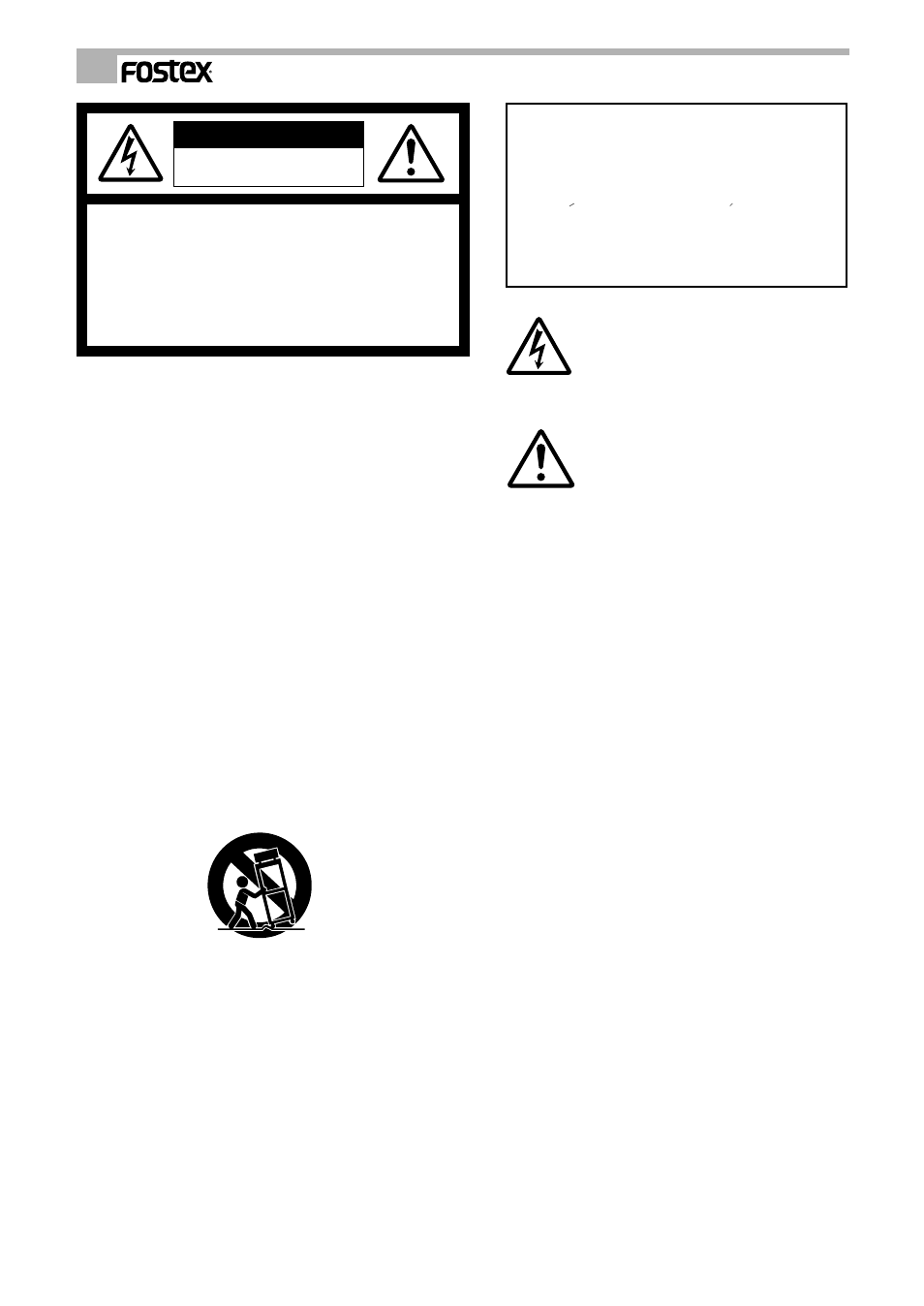 Safety instructions, Warning, Caution | Fostex X-34 User Manual | Page 2 / 30