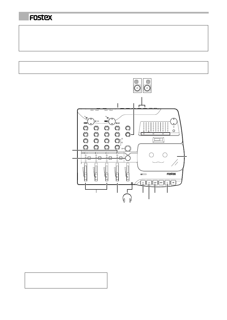 Monitor speakers headphones, The indicator lights up | Fostex X-34 User Manual | Page 22 / 30