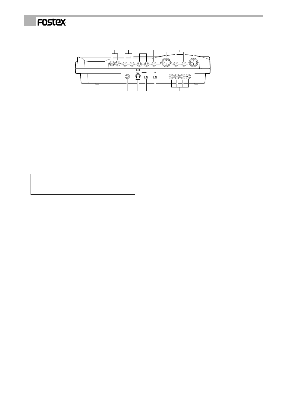 Rear panel | Fostex X-34 User Manual | Page 8 / 30