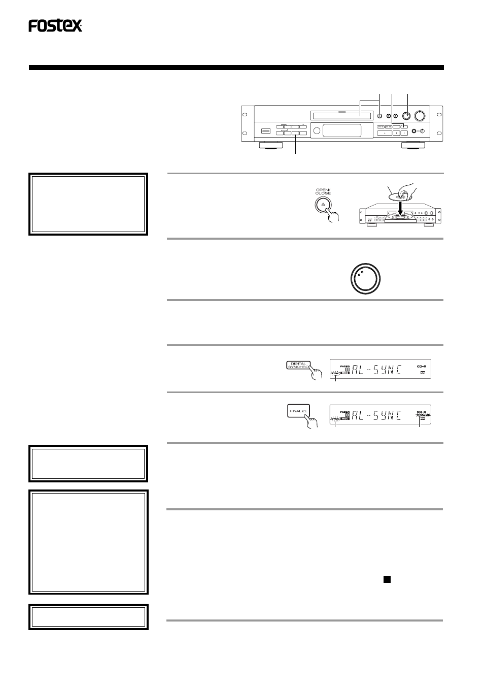 Automatic digital-source synchro recording, C. automatic finalization recording | Fostex CR300 User Manual | Page 20 / 48