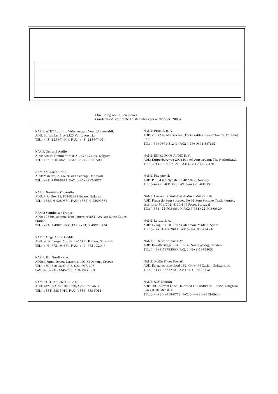 Declaration of ec directive, The affect of immunity on this equipment | Fostex CR300 User Manual | Page 46 / 48