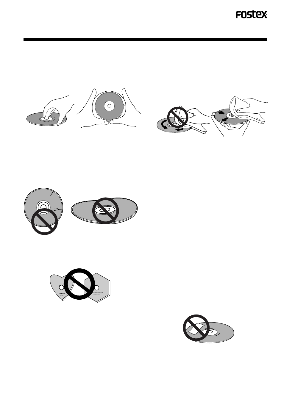 Handling of disc | Fostex CR300 User Manual | Page 9 / 48