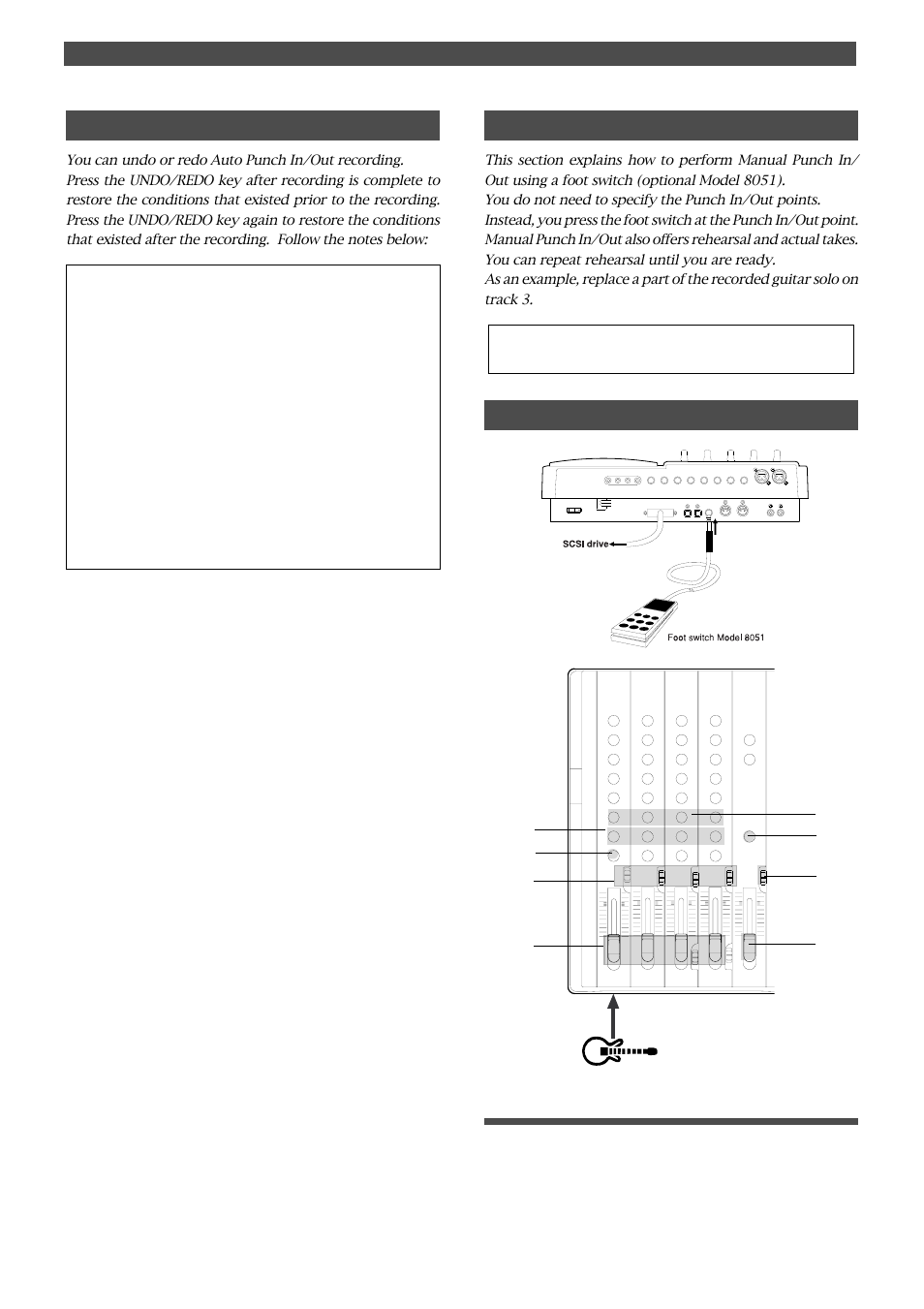 Undo/redo auto punch in/out recording, Manual punch in/out, Preparation | Fostex FD-4 User Manual | Page 46 / 100