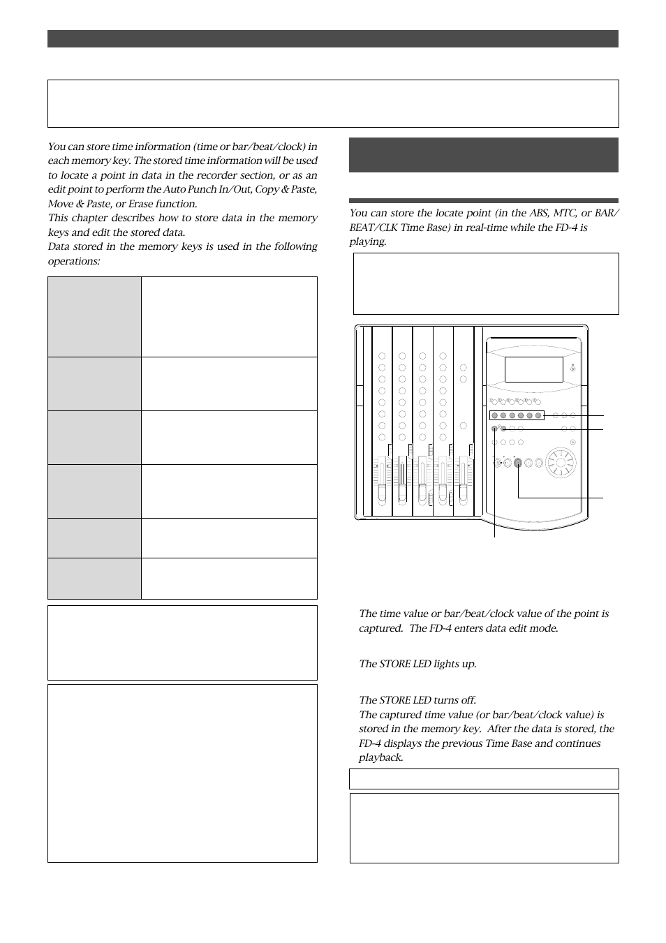 Storing a locate point (edit point) | Fostex FD-4 User Manual | Page 63 / 100