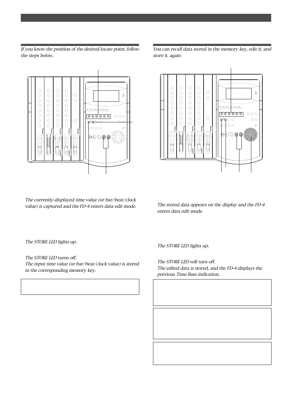 Editing and storing locate data, Editing and storing data | Fostex FD-4 User Manual | Page 64 / 100