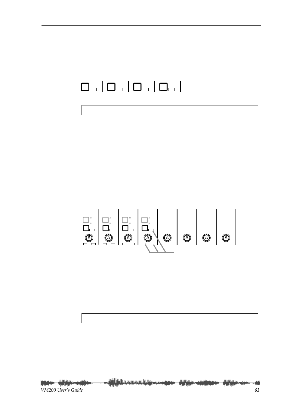 Pad switches (input channels 1–4), Trim controls | Fostex VM200 User Manual | Page 63 / 234