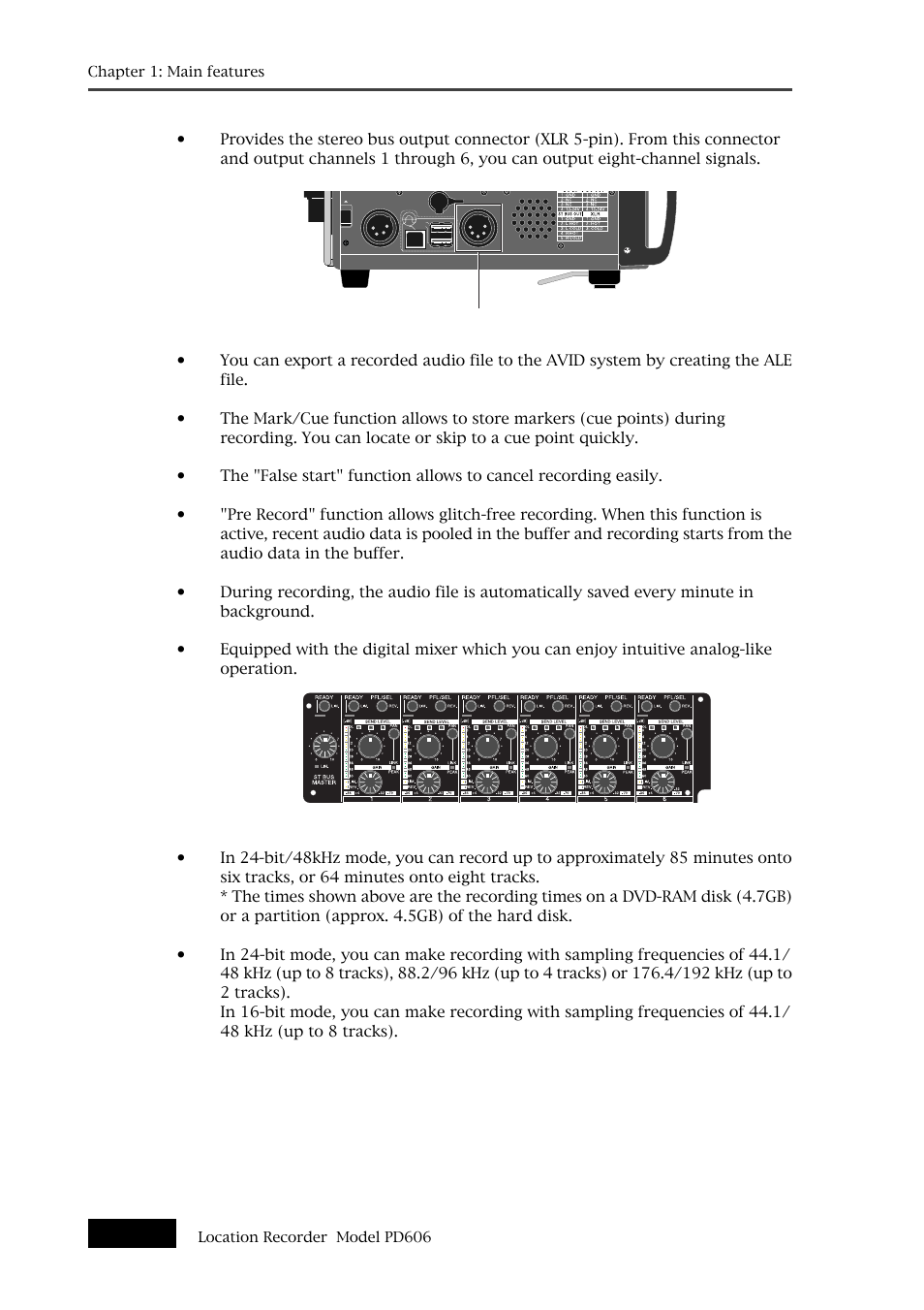 Stereo bus output connector | Fostex PD606 User Manual | Page 18 / 226