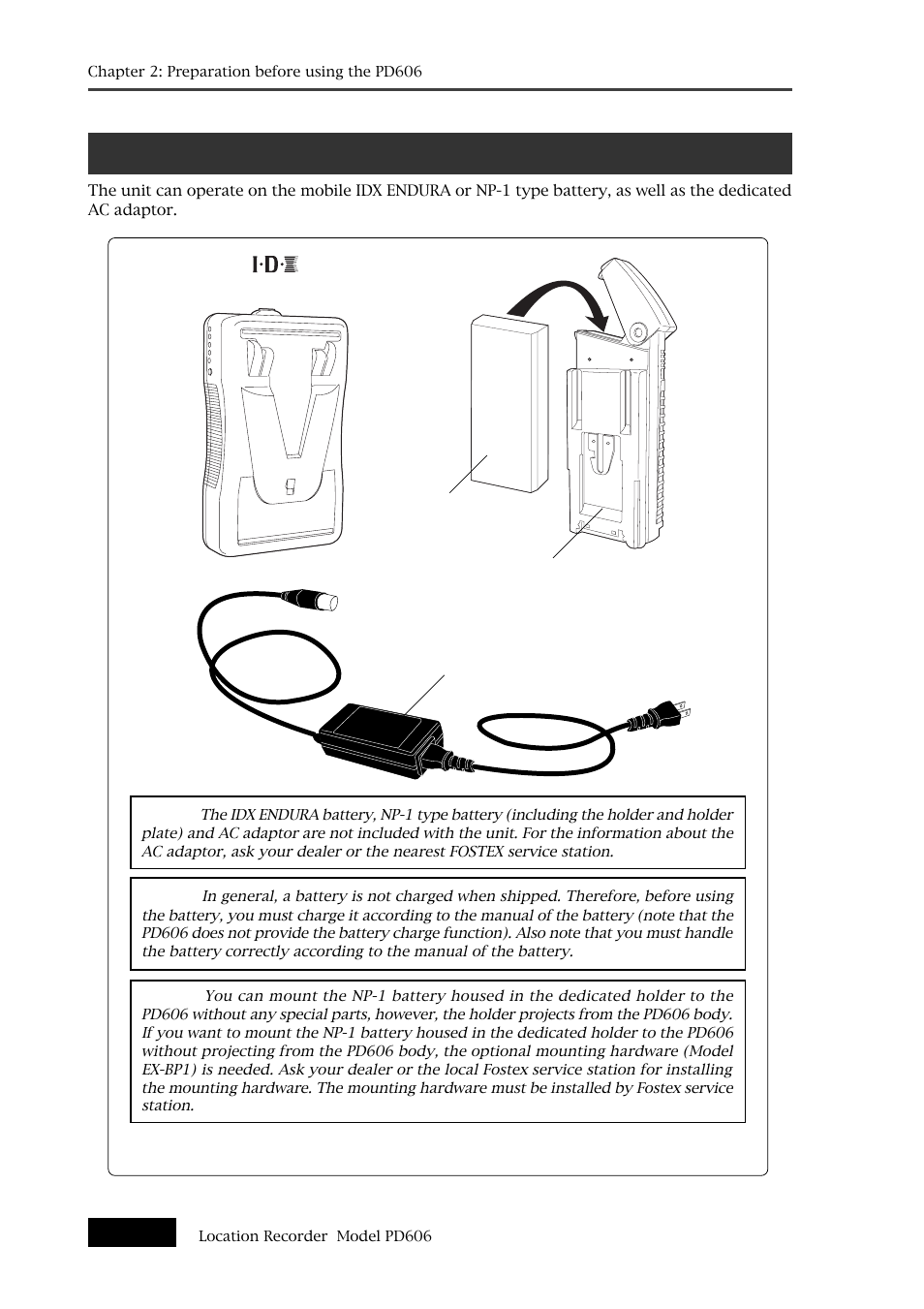 Preparation of power supply | Fostex PD606 User Manual | Page 22 / 226