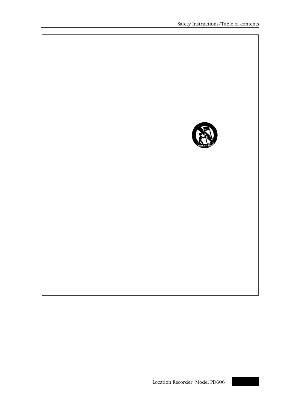 Important safety instructions | Fostex PD606 User Manual | Page 3 / 226