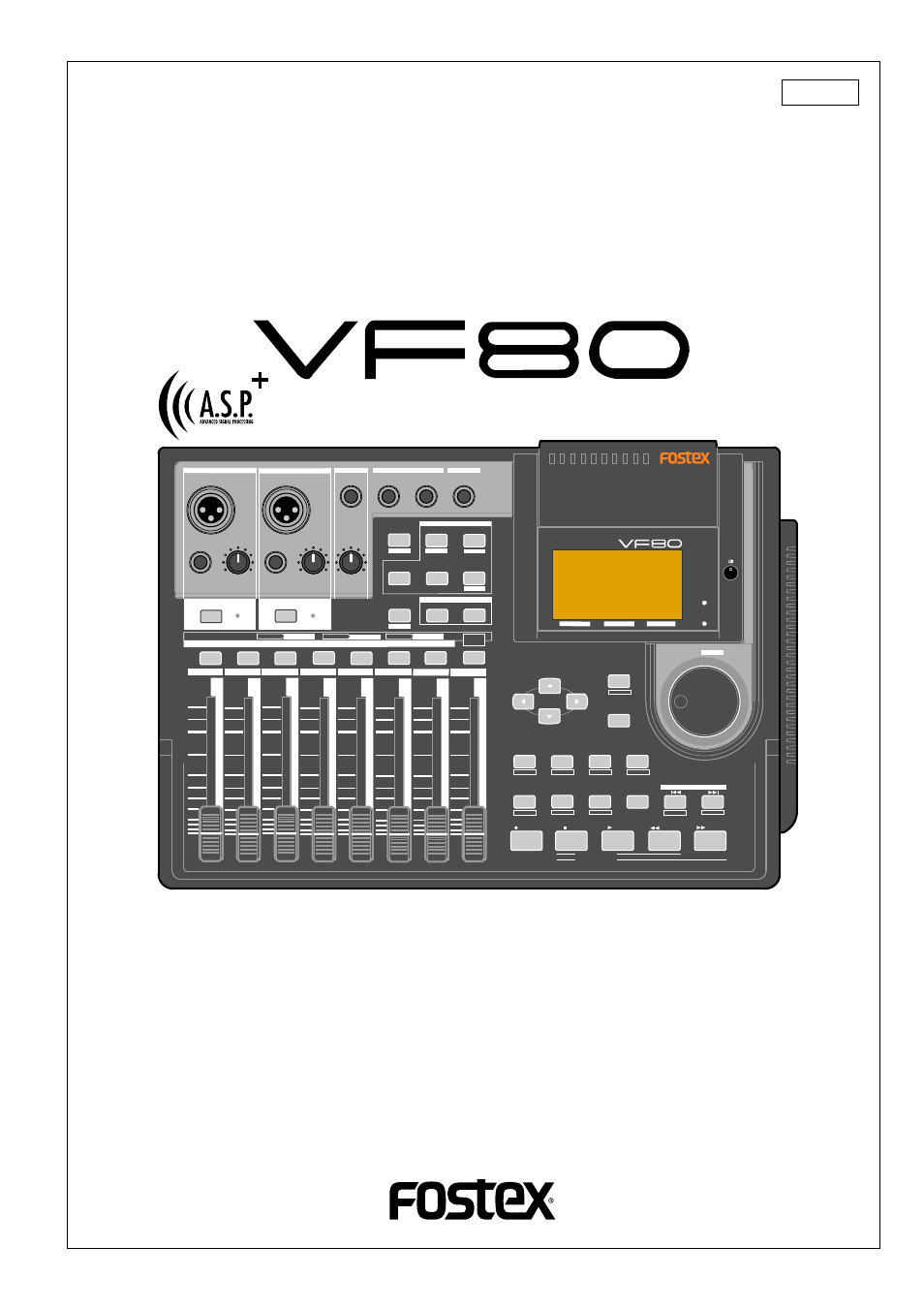 Fostex VF80 User Manual | 144 pages