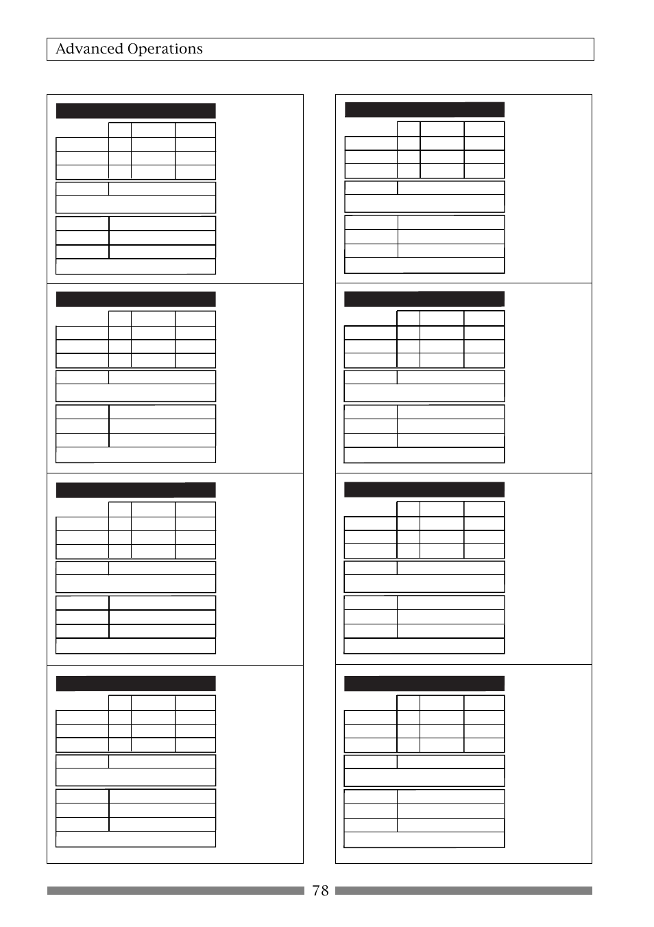 78 advanced operations, L2: light mix, L3: live mix | L4: pop mix, L5: dance, L9: lo_fi, L8: hall, L6: hard, L7: 70s | Fostex VF80 User Manual | Page 78 / 144