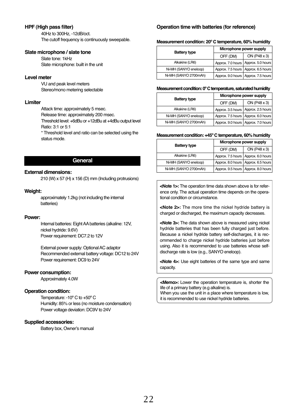 General | Fostex FM-3 User Manual | Page 22 / 27