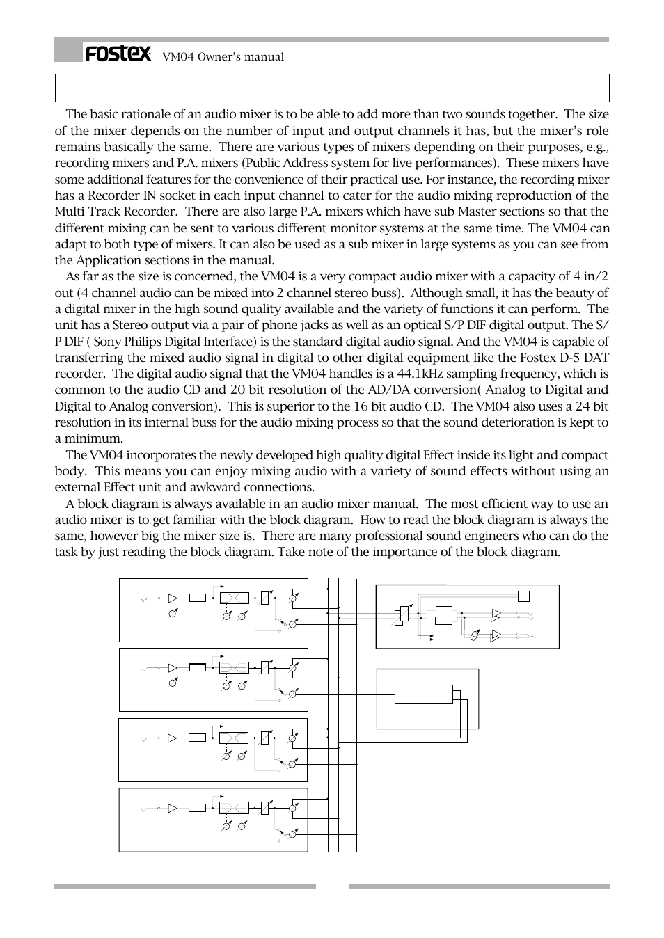 Let’s examine the vm04 in more detail, Effect, Vm04 owner’s manual | Effect master | Fostex VM04 User Manual | Page 4 / 27