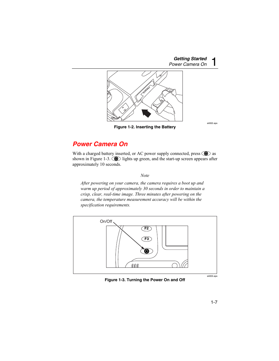 Power camera on | Fluke Ti45 User Manual | Page 17 / 135