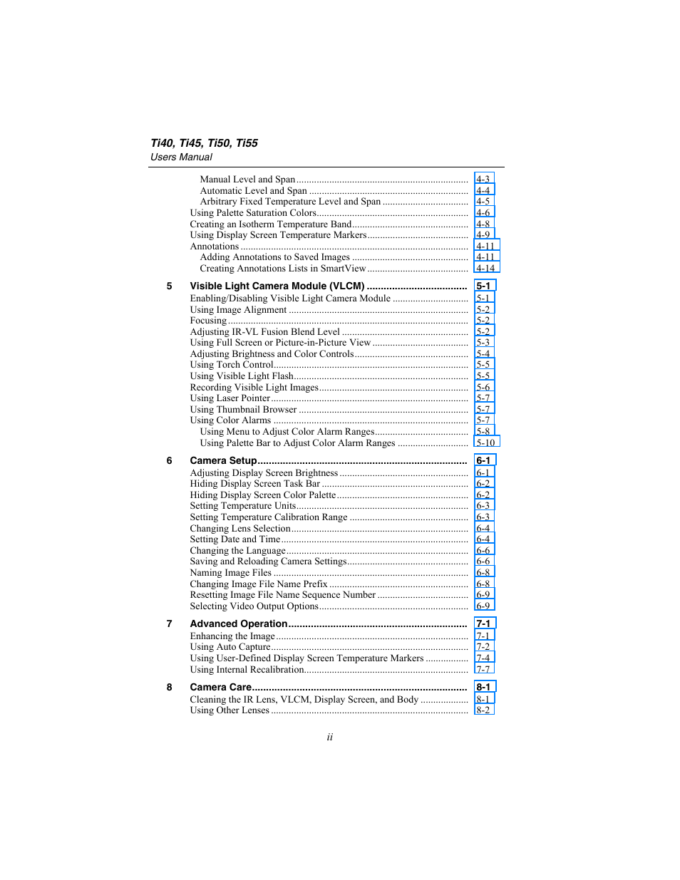 Fluke Ti45 User Manual | Page 4 / 135