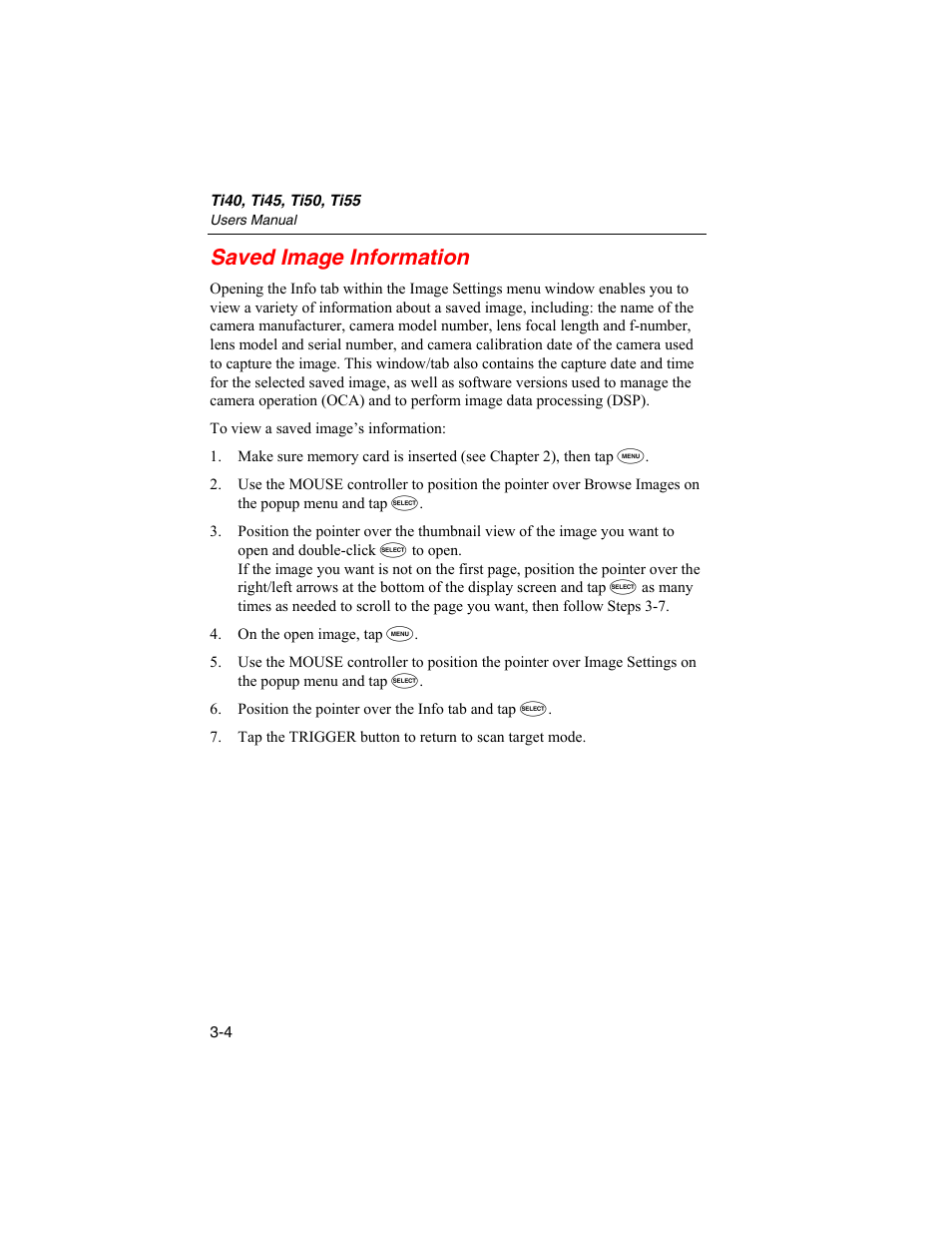 Saved image information | Fluke Ti45 User Manual | Page 40 / 135