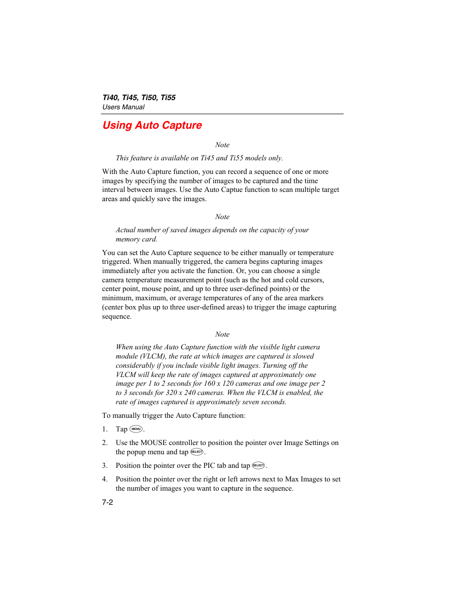 Using auto capture | Fluke Ti45 User Manual | Page 77 / 135