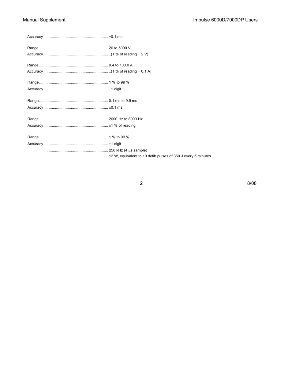 Fluke IMPULSE 7000DP User Manual | Page 3 / 11