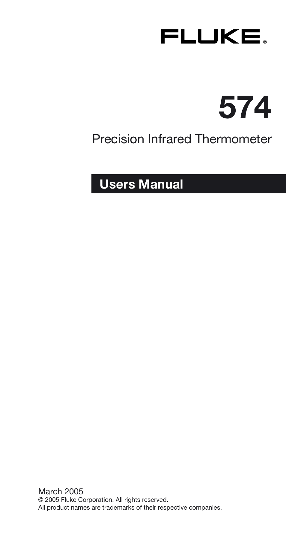 Fluke 574 User Manual | 32 pages