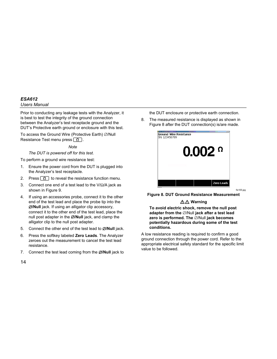 Fluke ESA612 User Manual | Page 28 / 78